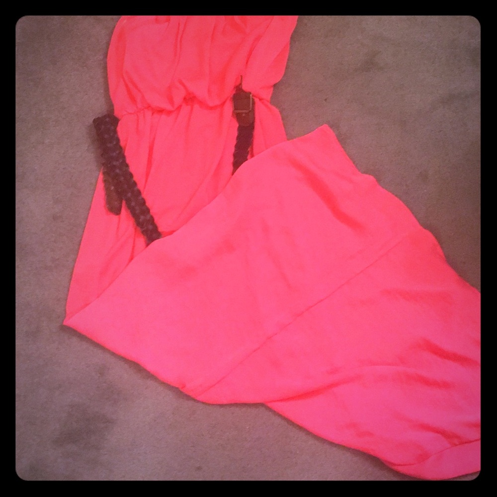 Hot pink dress